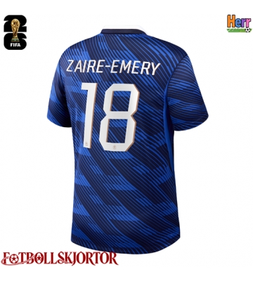 Frankrike Warren Zaire-Emery #18 Hemmatröja VM 2026 Kortärmad